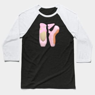 Ballerina Toe Shoes (Black Background) Baseball T-Shirt